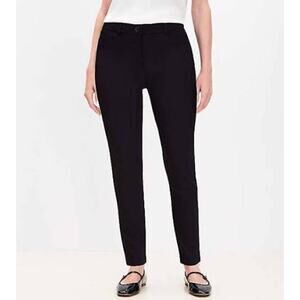 LOFT High Waist Curvy Skinny Stretch Pants in Black Women's Size 14